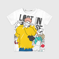 Футболка детская Итадори Юдзи - Jujutsu Kaisen, цвет: 3D-принт