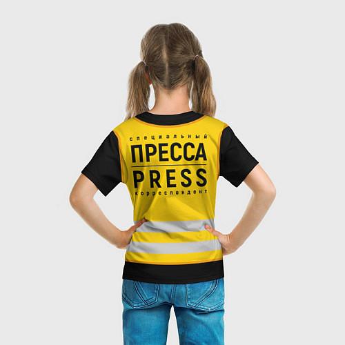 Детская футболка ПРЕССА Специальный корреспондент / 3D-принт – фото 6
