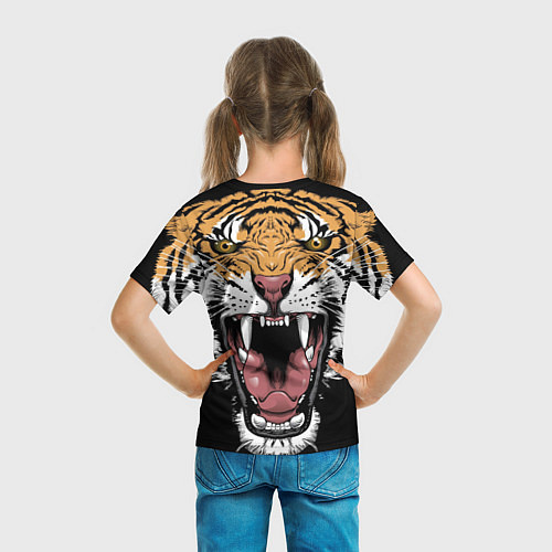 Детская футболка Оскал амурского тигра / 3D-принт – фото 6