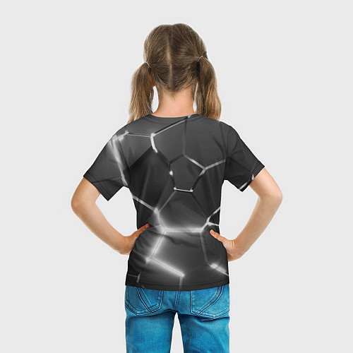 Детская футболка AUDI GREY 3D ПЛИТЫ / 3D-принт – фото 6