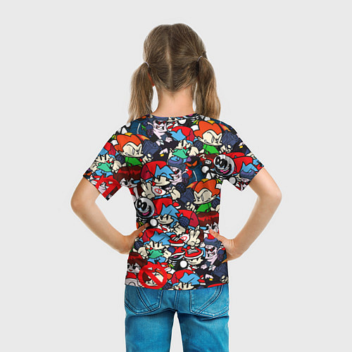 Детская футболка FRIDAY NIGHT FUNKIN ВСЕ ПЕРСОНАЖИ / 3D-принт – фото 6