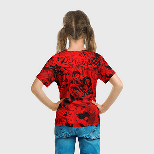 Детская футболка Танджиро Камадо ,Клинок, рассекающий демонов / 3D-принт – фото 6
