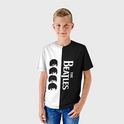 Футболка детская The Beatles черно - белый партер, цвет: 3D-принт — фото 2