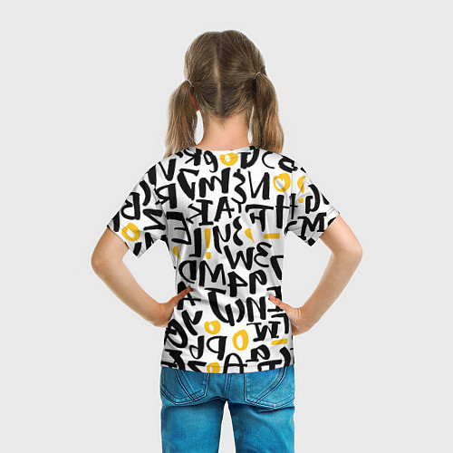Детская футболка Буквенный бум / 3D-принт – фото 6