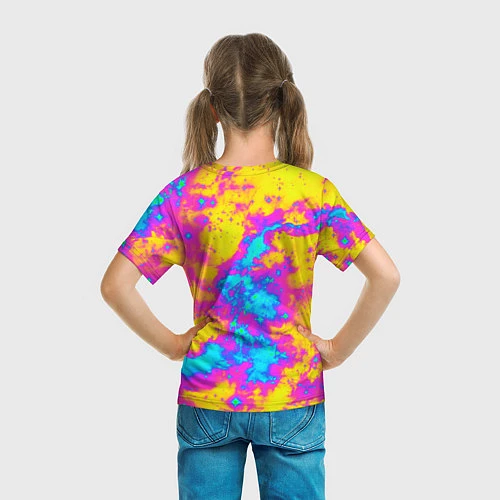 Детская футболка Яркая абстракция космических красок / 3D-принт – фото 6