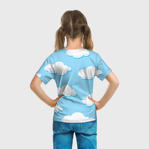 Детская футболка Белые облака / 3D-принт – фото 6