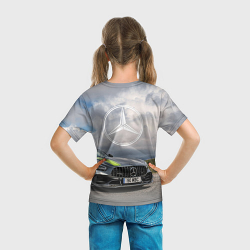 Детская футболка Mercedes V8 Biturbo Racing Team AMG / 3D-принт – фото 6