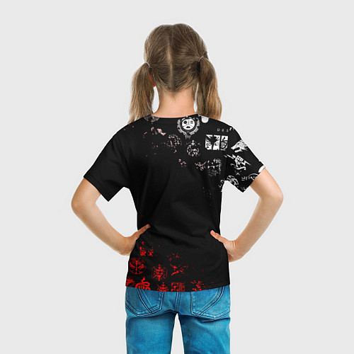 Детская футболка DESTINY 2 RED & WHITE PATTERN LOGO / 3D-принт – фото 6