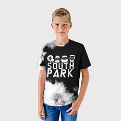 Футболка детская Все пацаны на черном фоне Южный Парк, цвет: 3D-принт — фото 2