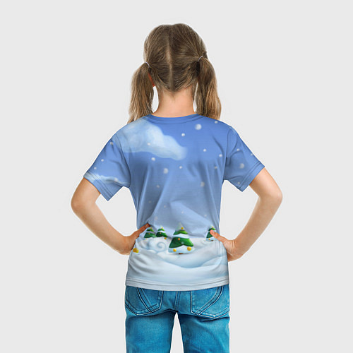 Детская футболка Веселый Снеговичок / 3D-принт – фото 6
