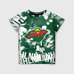 Футболка детская Minnesota Wild, Миннесота Уайлд, цвет: 3D-принт