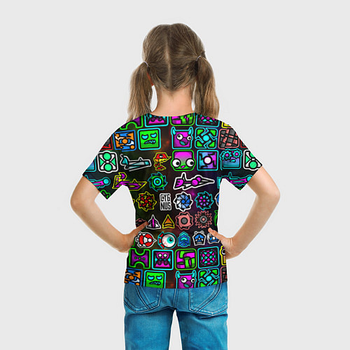 Детская футболка GEOMETRY DASH ГЕРОИ / 3D-принт – фото 6