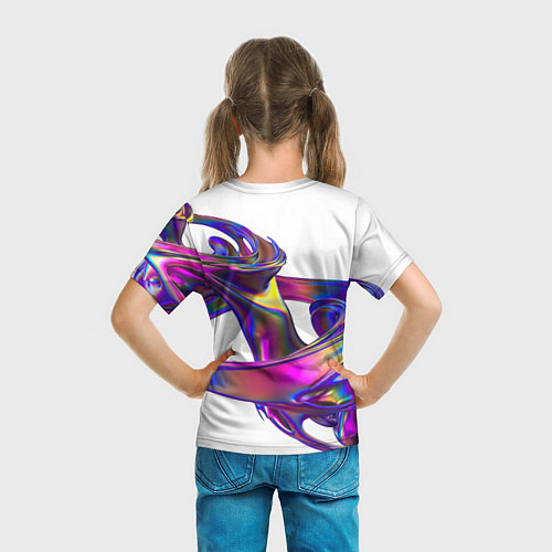 Детская футболка Голографический ураган / 3D-принт – фото 6