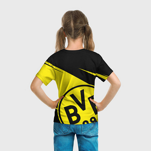 Детская футболка BORUSSIA BVB 09 LOGO / 3D-принт – фото 6