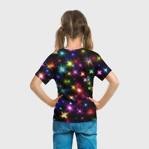 Детская футболка ПРАЗДНИЧНЫЕ ОГОНЬКИ / 3D-принт – фото 6