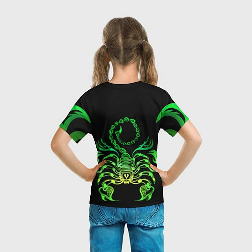 Детская футболка Acid scorpion / 3D-принт – фото 6