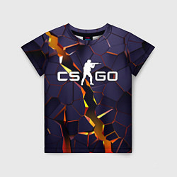 Футболка детская 3D разлом 3D плиты CS:GO, цвет: 3D-принт