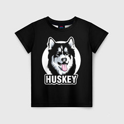 Футболка детская Собака Хаски Husky, цвет: 3D-принт