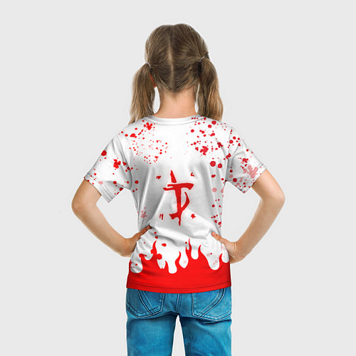 Детская футболка Doomguy vs Cyberdemon спина / 3D-принт – фото 6