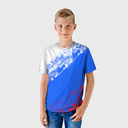 Футболка детская Флаг РФ триколор, цвет: 3D-принт — фото 2