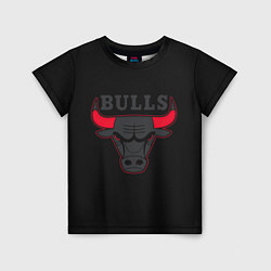 Футболка детская CHICAGO BULLS ЧИКАГО БУЛЛС ЯРОСТЬ БЫКА, цвет: 3D-принт