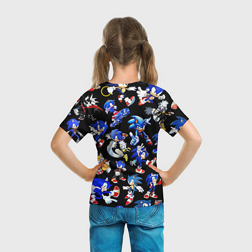 Детская футболка SONIC PATTERN HERO СОННИК / 3D-принт – фото 6