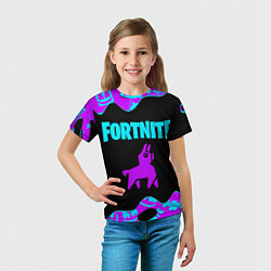 Футболка детская FORTNITE MARSHMELLO NEON НЕОН, цвет: 3D-принт — фото 2