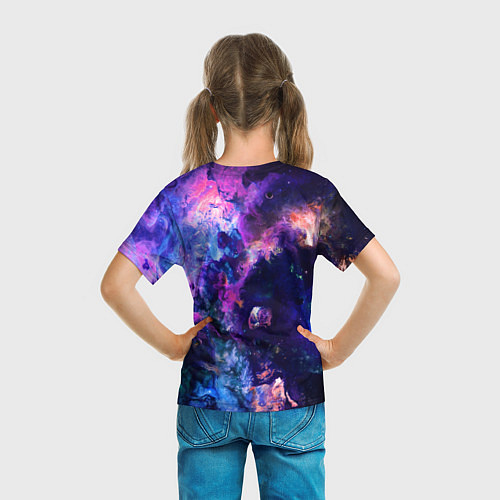 Детская футболка НЕОНОВЫЕ КОСМОС NEON SPACE / 3D-принт – фото 6