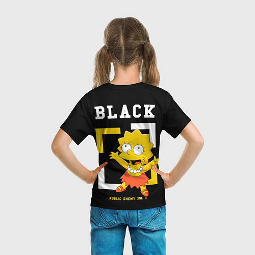 Детская футболка БАР И ЛИЗА СИМПСОНЫ х ON BLACK / 3D-принт – фото 6