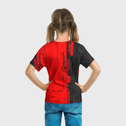Детская футболка MITSUBISHI МИЦУБИСИ МИТСУБИСИ МИЦУБИШИ CYBER / 3D-принт – фото 6