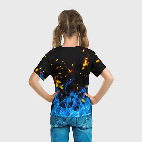 Детская футболка Poppy Playtime: Blue Fire / 3D-принт – фото 6