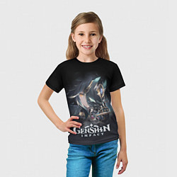Футболка детская ГенШин - игра с открытым миром, цвет: 3D-принт — фото 2