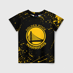 Футболка детская GOLDEN STATE WARRIORS? , БРЫЗГИ КРАСОК, цвет: 3D-принт