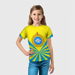 Футболка детская Большая эмблема ВВС РФ, цвет: 3D-принт — фото 2