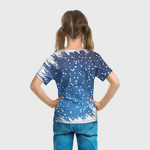 Детская футболка Merry Christmas Счастливого Рождества Skull / 3D-принт – фото 6