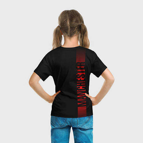 Детская футболка МАНЧЕСТЕР ЮНАЙТЕД RED LINE / 3D-принт – фото 6