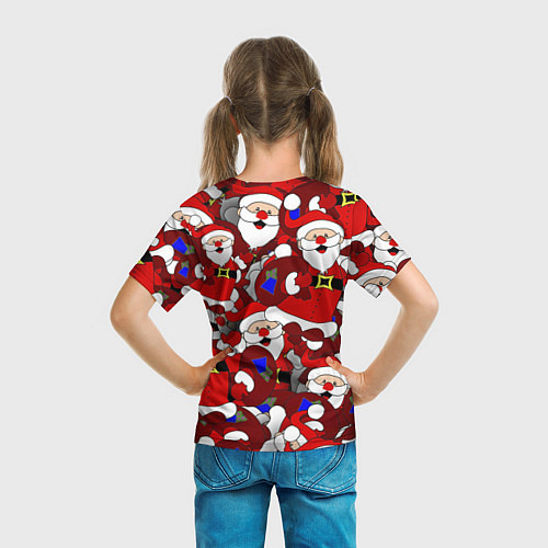 Детская футболка Толпа Дедов Морозов / 3D-принт – фото 6