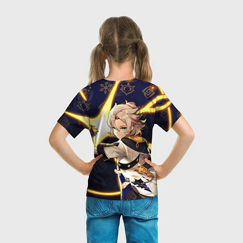 Детская футболка Альбедо - Геншин Импакт / 3D-принт – фото 6