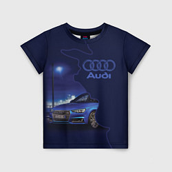 Футболка детская AUDI лого, цвет: 3D-принт
