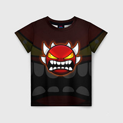 Футболка детская Geometry Dash: Red Demon, цвет: 3D-принт