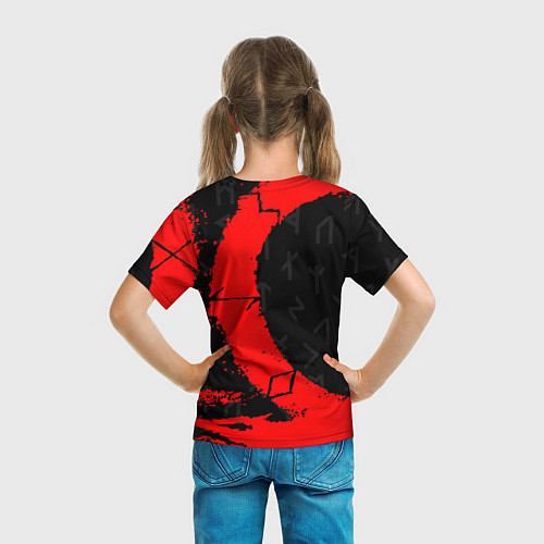 Детская футболка GOD OF WAR СИМВОЛ КРАТОСА / 3D-принт – фото 6