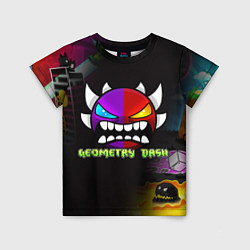 Футболка детская Geometry Dash: Demon Art, цвет: 3D-принт