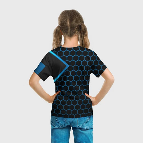 Детская футболка FIAT BLUE SPORT ФИАТ СПОРТ / 3D-принт – фото 6