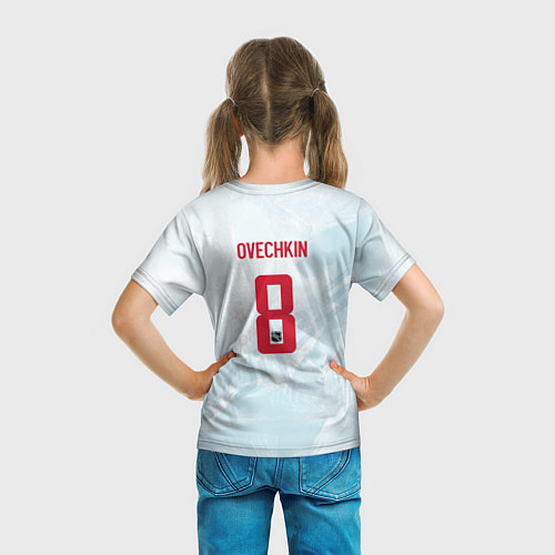 Детская футболка Washington Capitals Ovi8 Ice theme / 3D-принт – фото 6