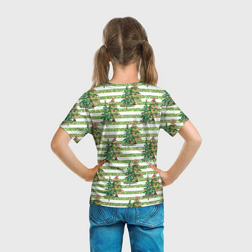 Детская футболка Милая тигрица с цветком / 3D-принт – фото 6