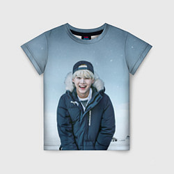 Футболка детская MIN YOONGI BTS WINTER, цвет: 3D-принт