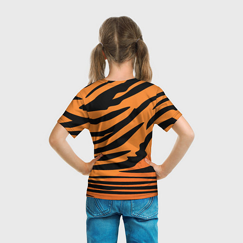 Детская футболка Шкура шерсть тигра / 3D-принт – фото 6