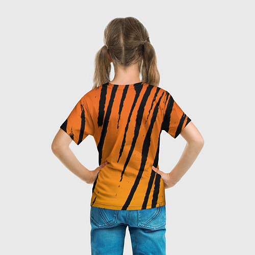 Детская футболка Шкура тигра диагональ / 3D-принт – фото 6