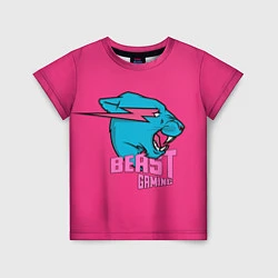 Футболка детская Mr Beast Gaming Full Print Pink edition, цвет: 3D-принт