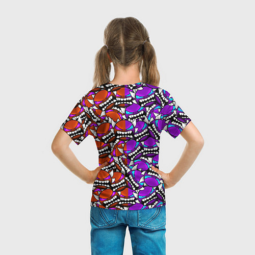 Детская футболка Geometry Dash: Pattern / 3D-принт – фото 6
